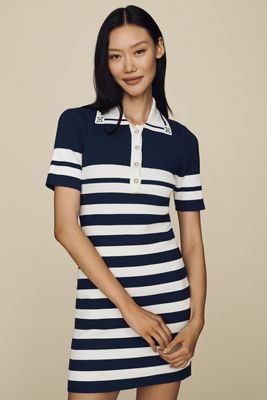 Maeve Collared Mini Sweater Dress