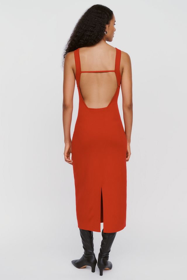 By Anthropologie Open-Back Midi Dress #5