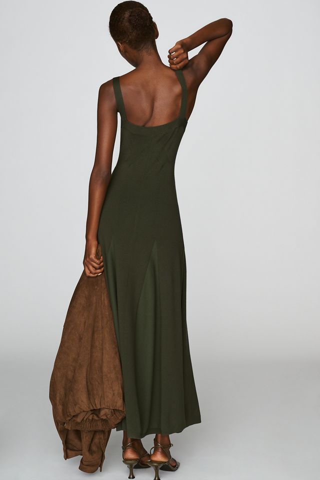 Vestido de Punto Acanalado con Godets By Anthropologie #1