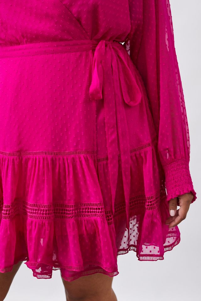Lace Wrap Mini Dress #4