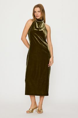 Robe midi dos-nu en velours Tallulah By Anthropologie