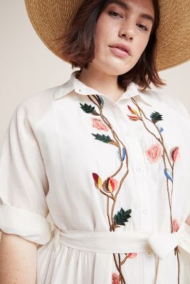 samant chauhan embroidered shirt dress