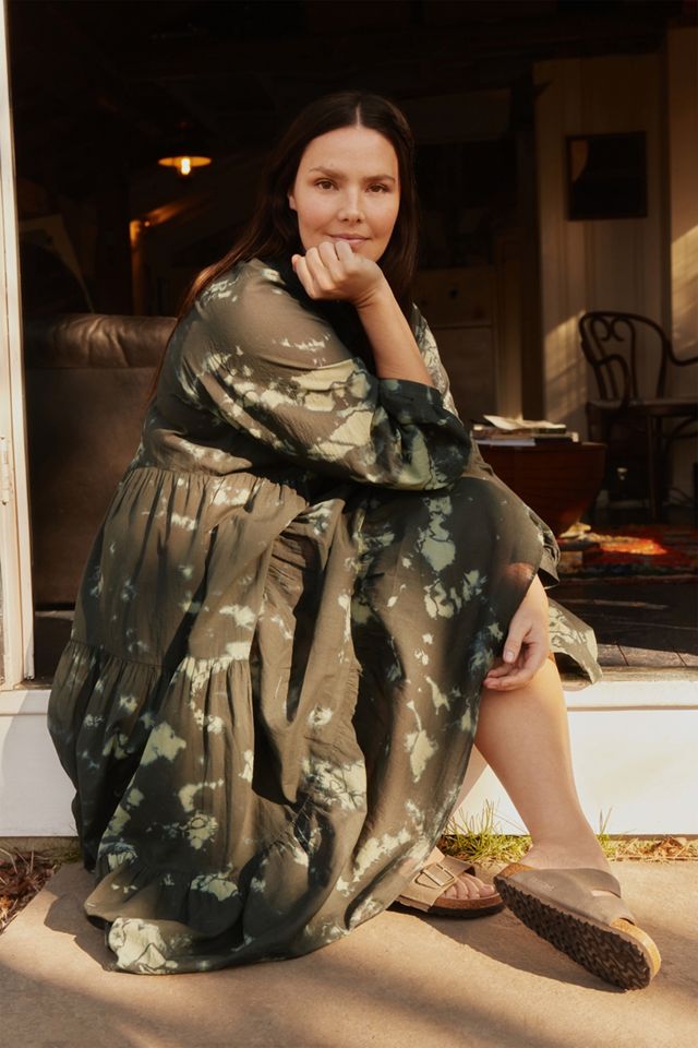 Emerald Tie-Dye Maxi Shirtdress #6
