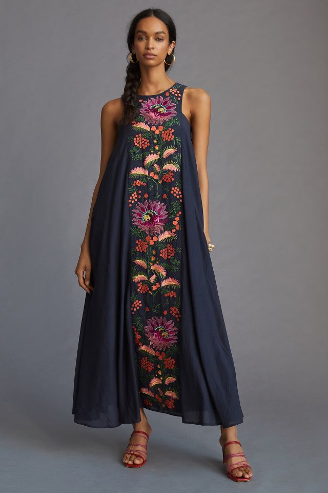 Samant Chauhan Embroidered Halter Dress | Anthropologie