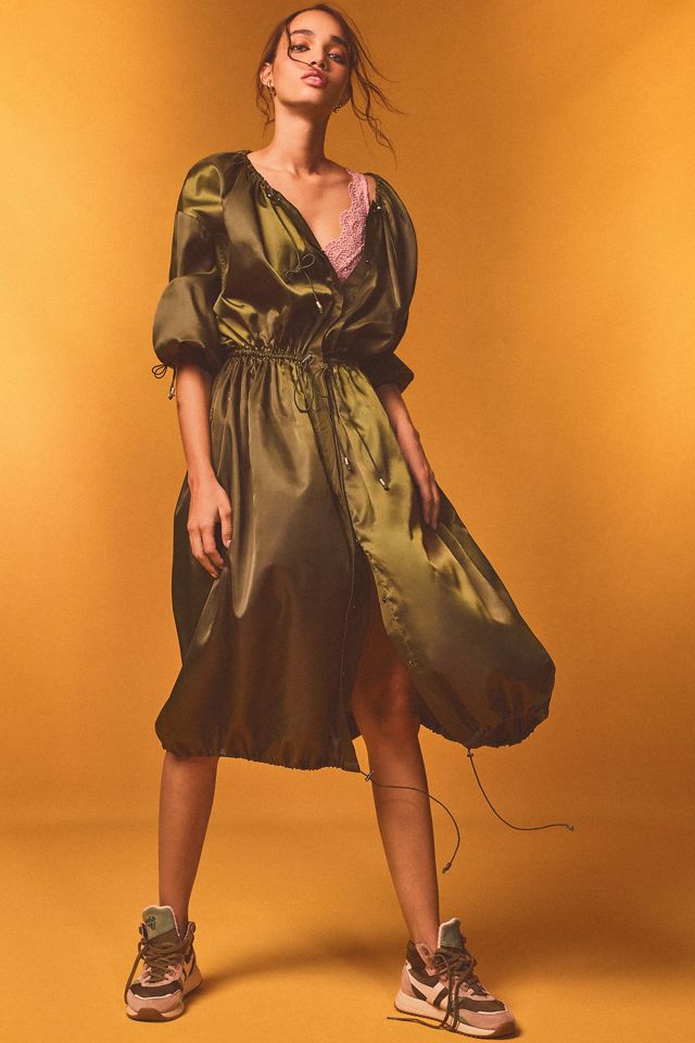 samant chauhan utility shirt dress Samant Chauhan Taffeta Utility Dress