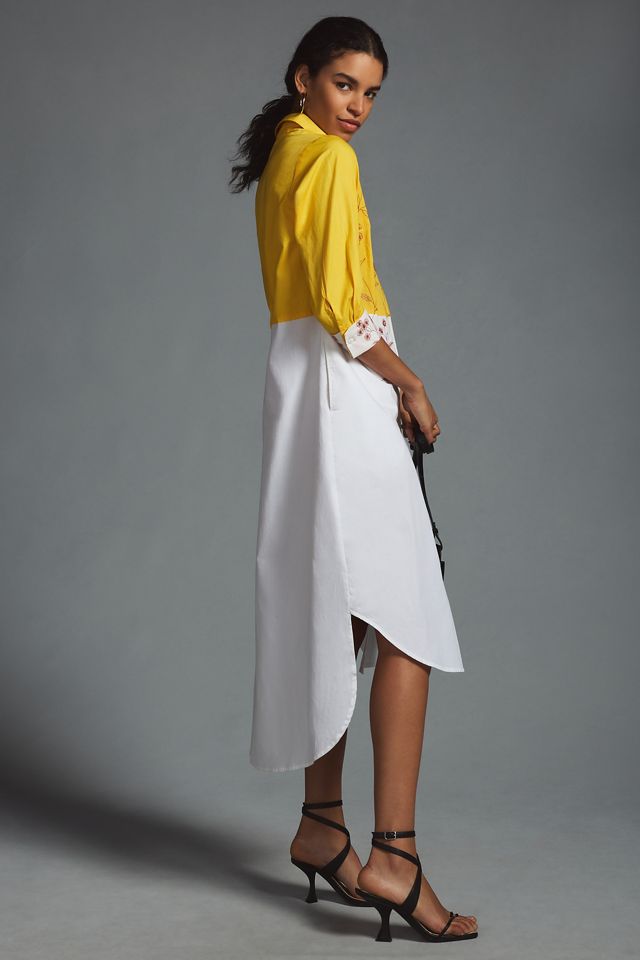 samant chauhan embroidered shirt dress Embroidered High-Neck Maxi Dress – Samant Chauhan main image 0