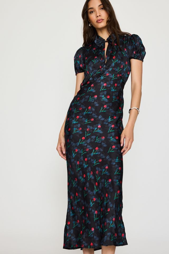 Vestido Midi de Satén con Cuello By Anthropologie #3