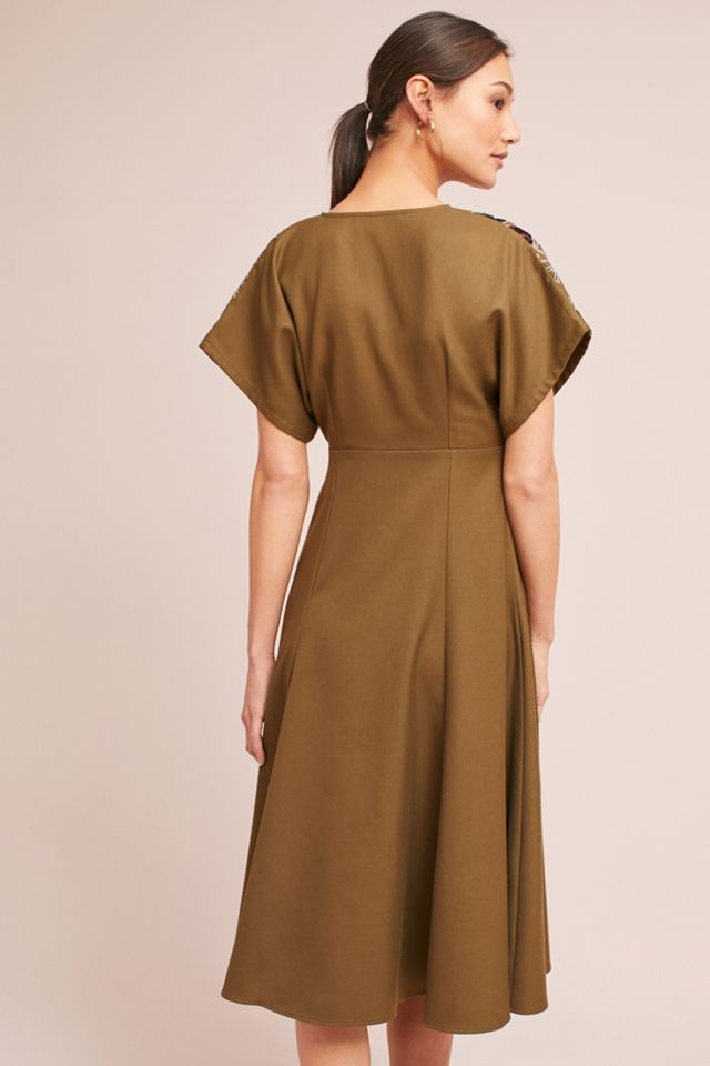 Velvet Floral Midi Dress #2