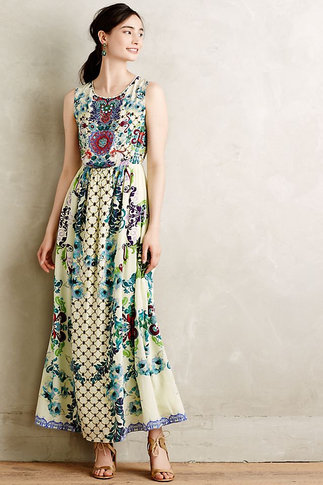 Embroidered Canaria Maxi Dress | Anthropologie