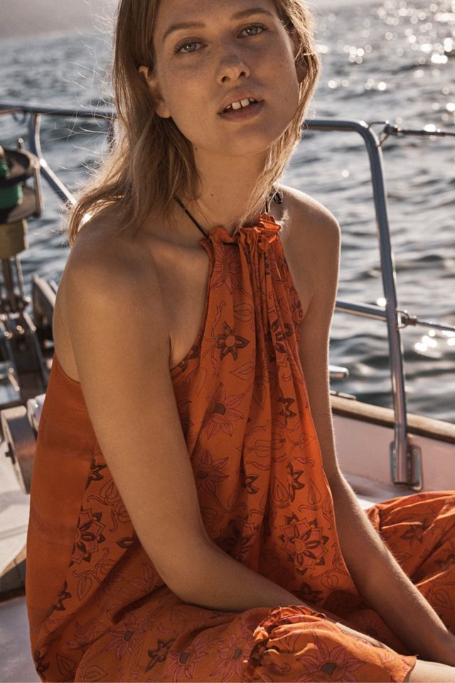 Riya Silk Halter Dress #4