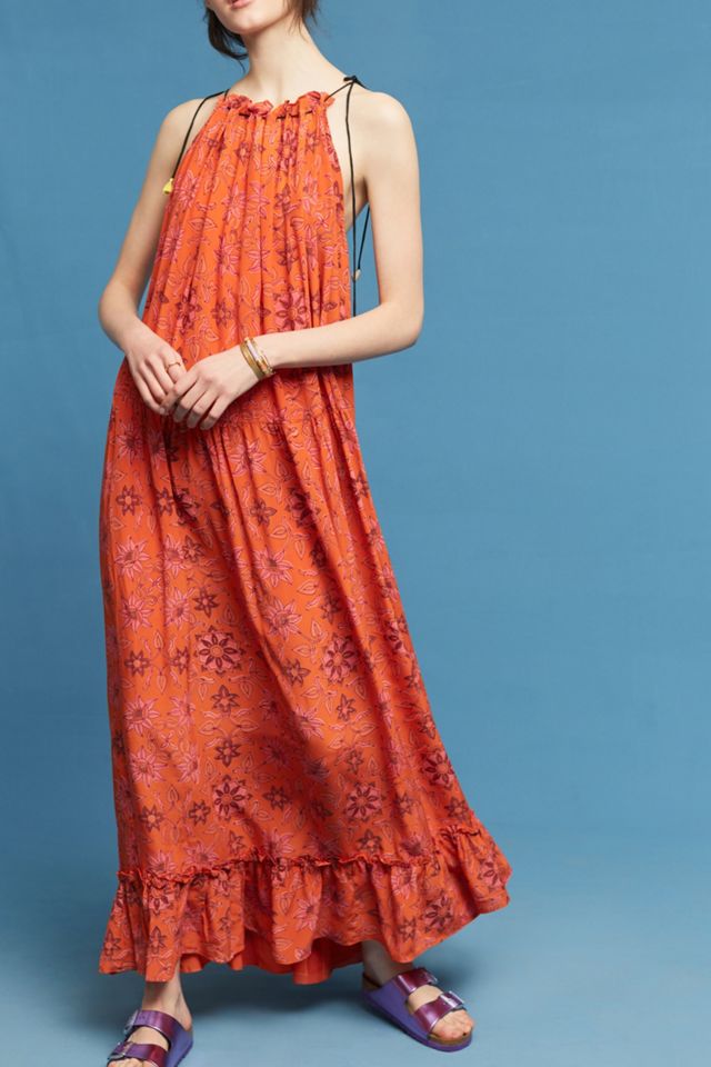 Riya Silk Halter Dress #1
