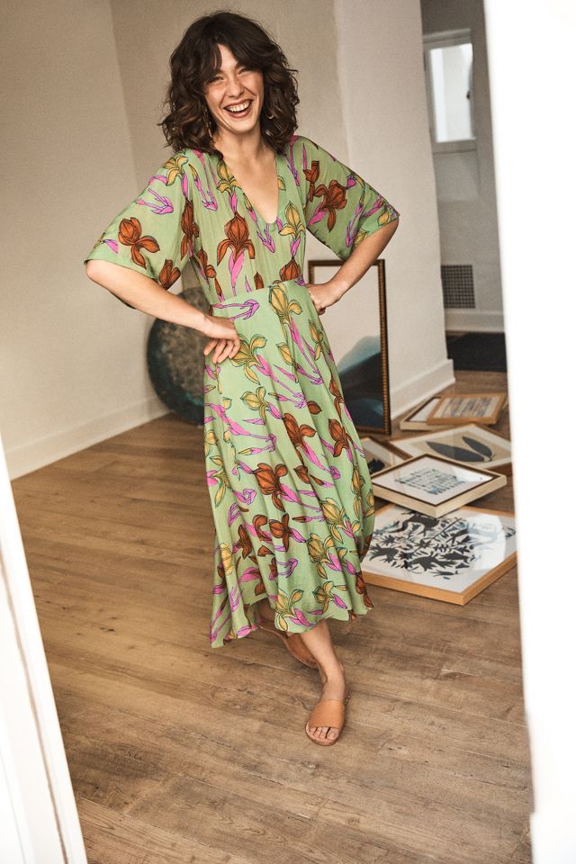 Anthropologie kimono hot sale dress