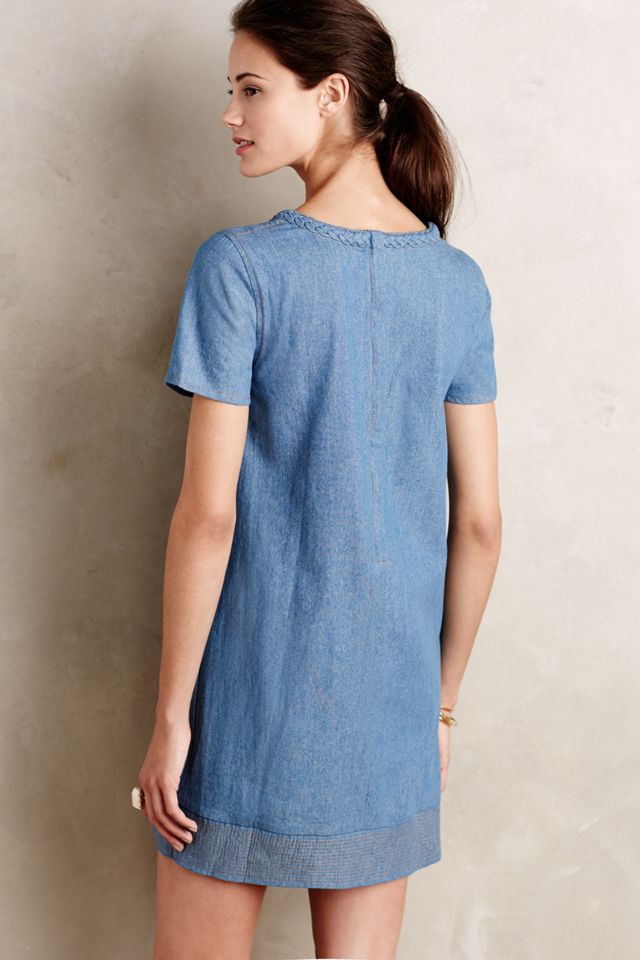 Braided Chambray Tunic Dress #1