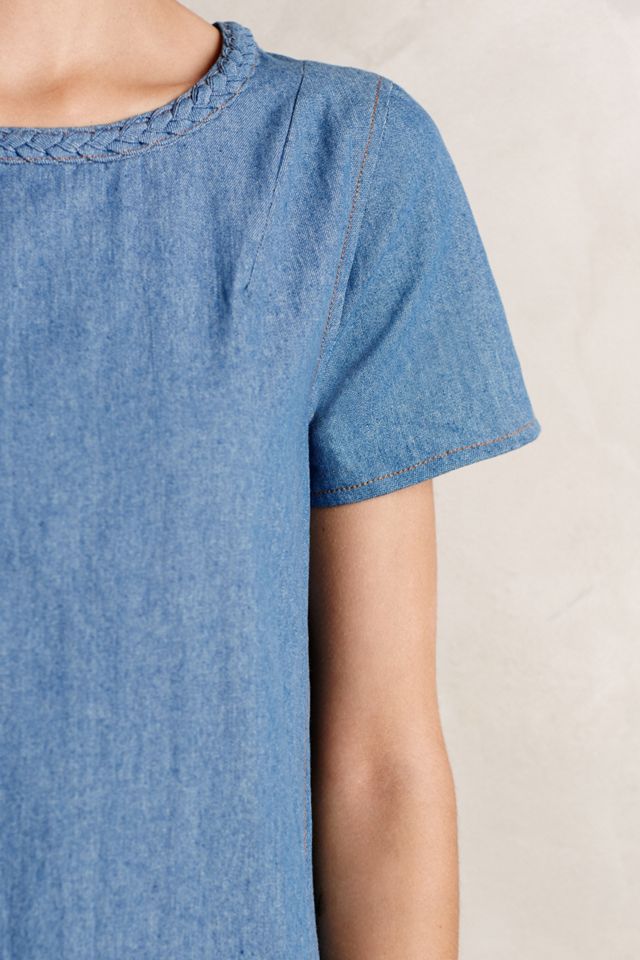 Braided Chambray Tunic Dress #2