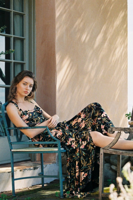 anthropologie gabriela ruffled maxi dress Maeve Gabriela Ruffled Maxi Dress