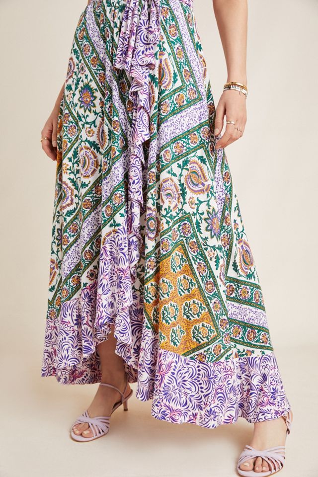 Robe longue imprimée à volants Amaline #2