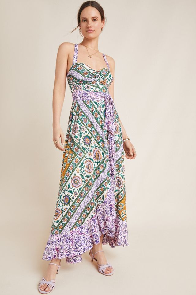 Robe longue imprimée à volants Amaline #3