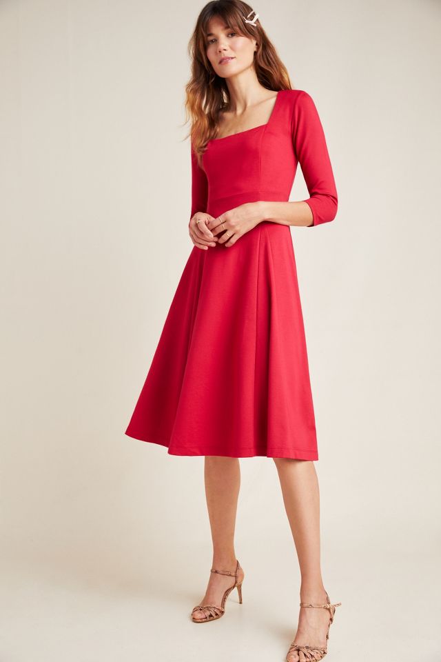 Anthropologie best sale red dress