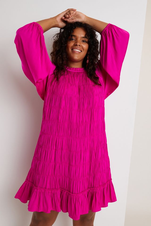 Maeve Tasha Smocked Mini Dress | Anthropologie