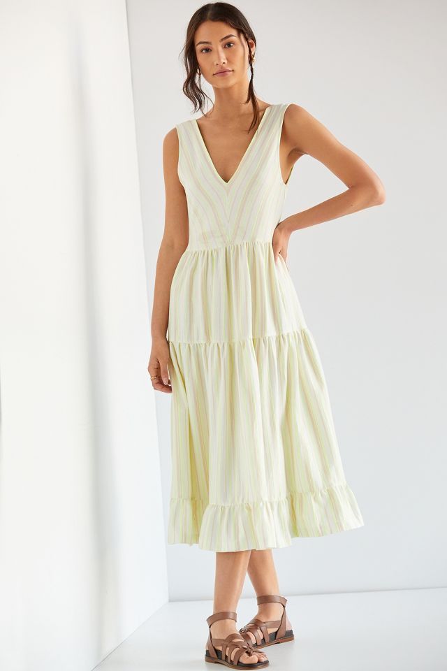 Striped Tiered Maxi Dress | Anthropologie