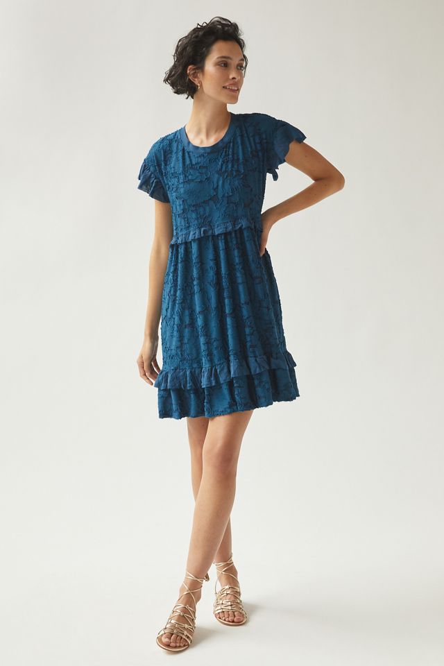 Ruffle Knit Mini Dress Anthropologie UK