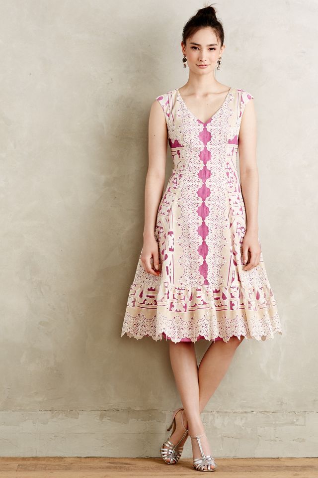 Lace Dress with Overlocked Seams