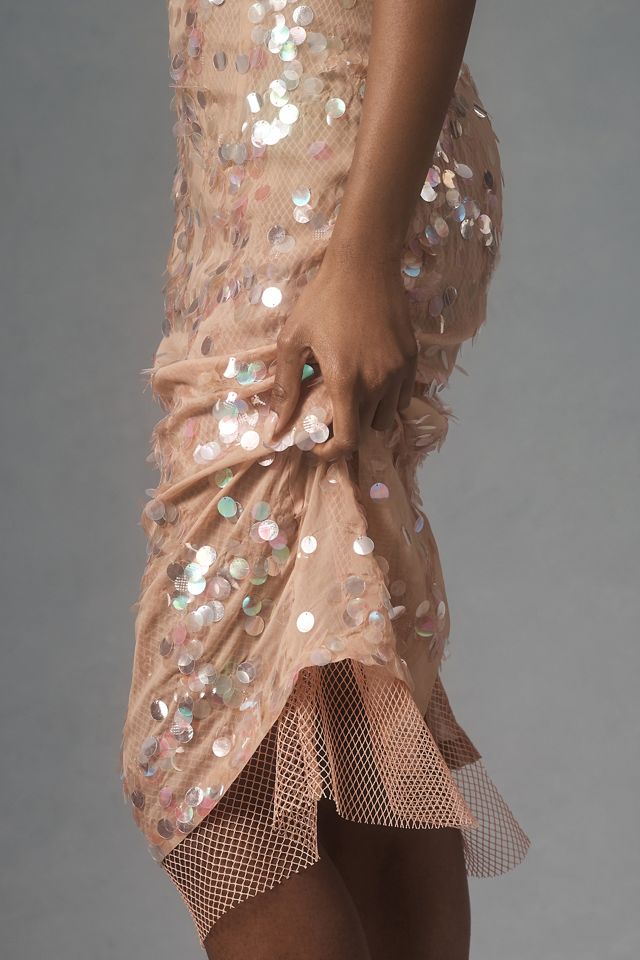 Tanvi Kedia Halter Sequin Mesh Midi Dress #2