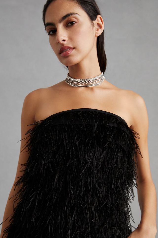 Vineet Bahl Of A Faux Feather Mini Dress #2
