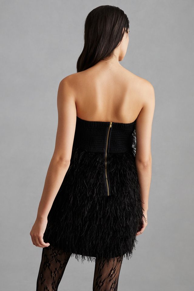 Vineet Bahl Of A Faux Feather Mini Dress #3