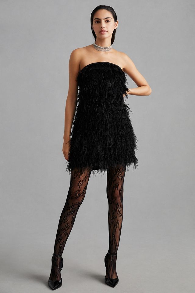 Vineet Bahl Of A Faux Feather Mini Dress #4
