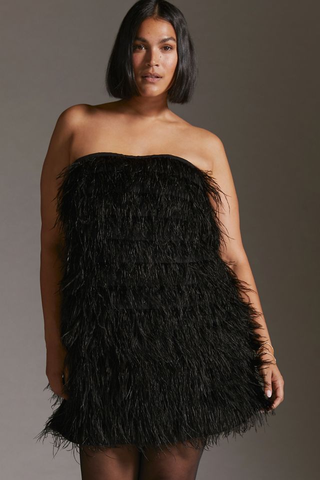 Vineet Bahl Of A Faux Feather Mini Dress #6