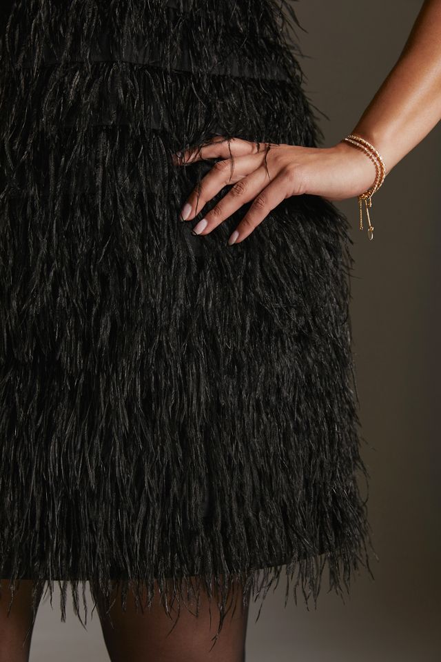Vineet Bahl Of A Faux Feather Mini Dress #7