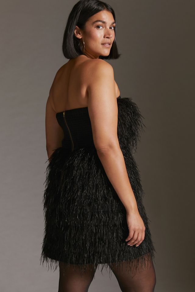 Vineet Bahl Of A Faux Feather Mini Dress #8