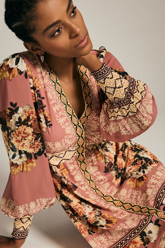 Vineet Bahl Embroidered Long-Sleeve Dress #2
