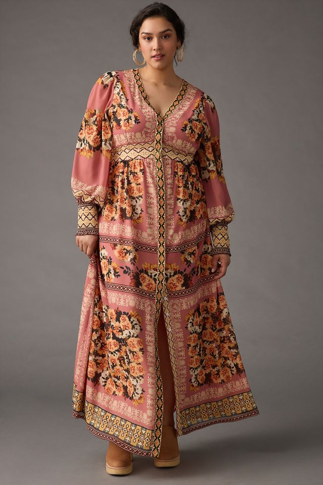 Vineet Bahl Embroidered Long-Sleeve Dress #5
