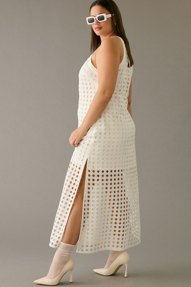 Vineet Bahl Eyelet Halter Dress