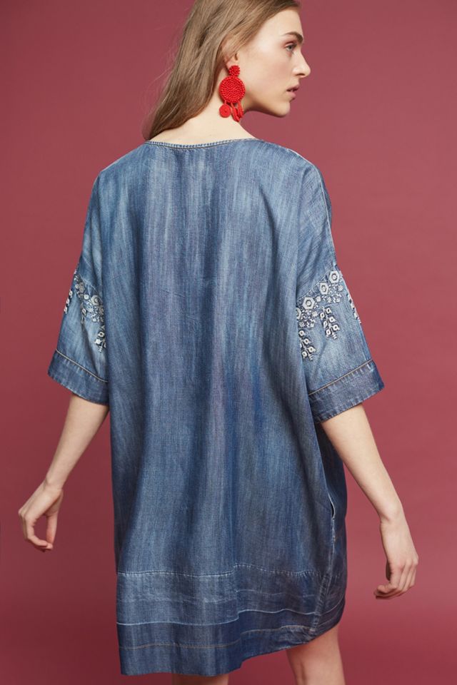 Monte Besticktes Kleid, blau #3