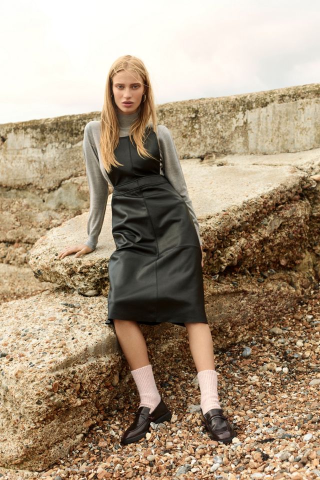 Mona Leather Pinafore Dress | Anthropologie UK