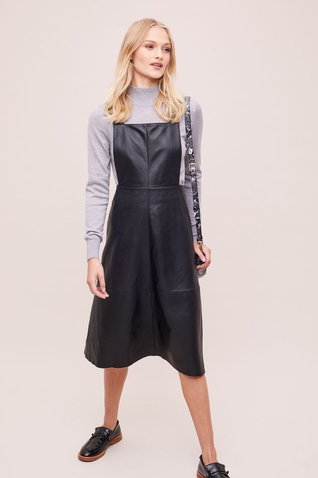 Leather pinafore dress store uk