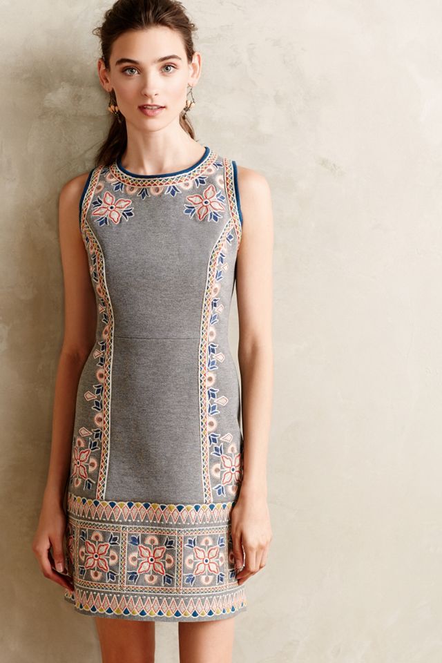 Embroidered Neoprene Shift #1