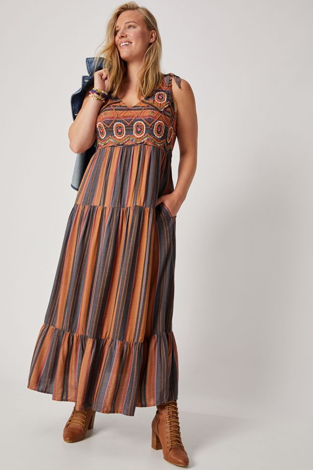 Agave Embroidered Maxi Dress #5