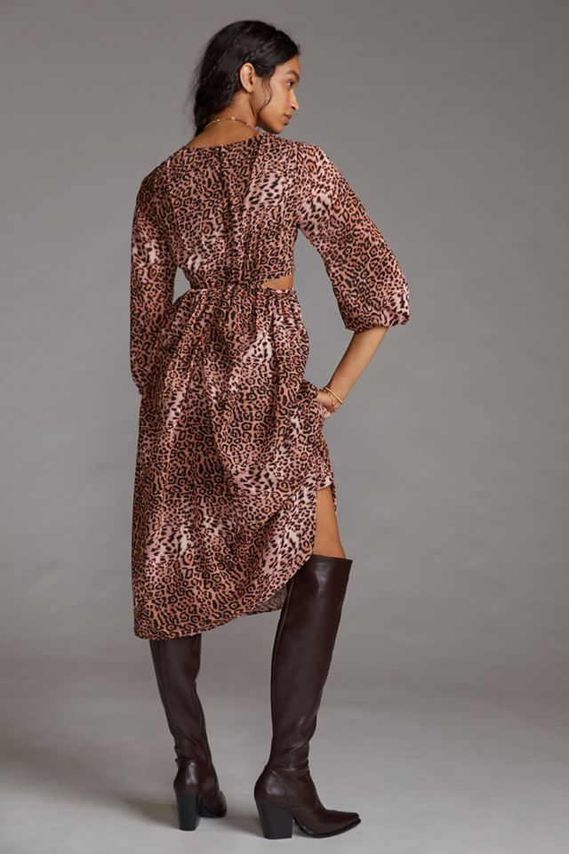 Floral Cut-Out Midi Dress #2