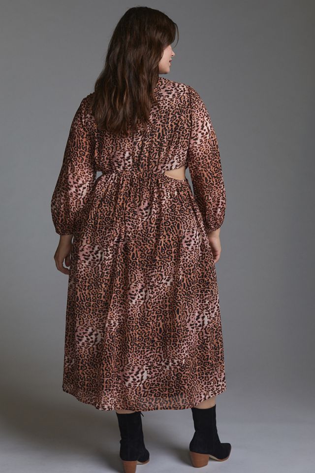 Floral Cut-Out Midi Dress #5