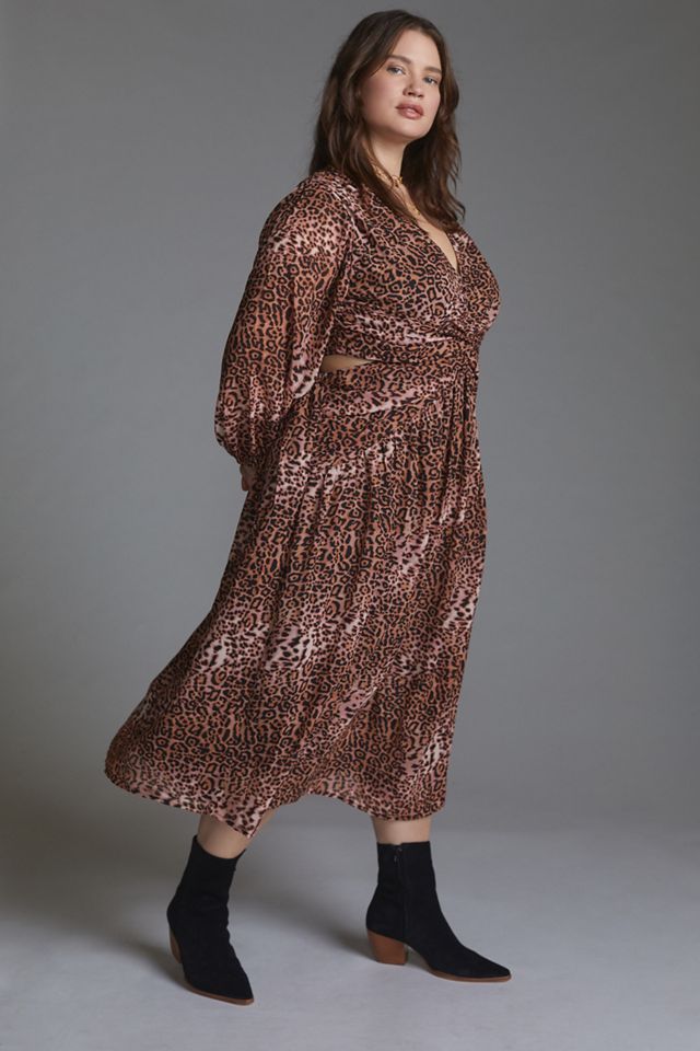 Floral Cut-Out Midi Dress #3