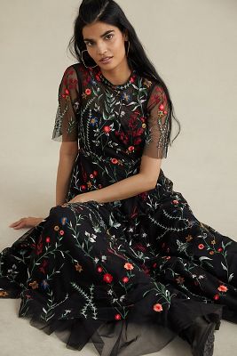 Floral Embroidered Maxi Dress