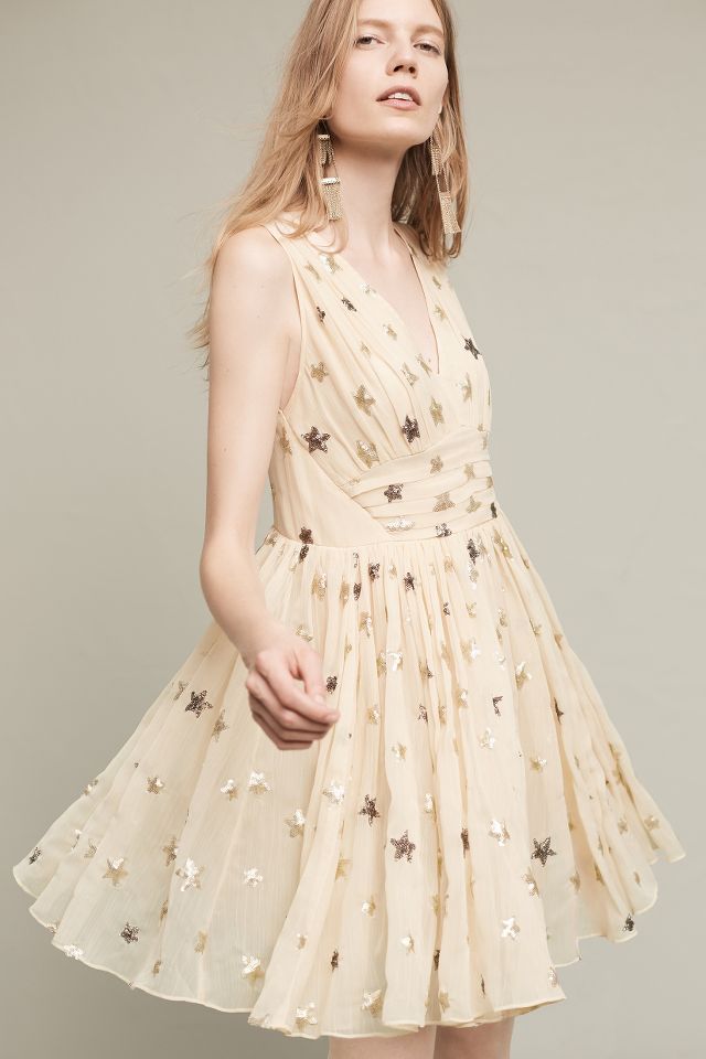 Anthropologie shop ivory dress