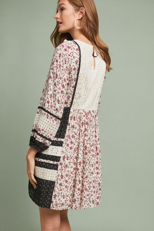 Patchwork Eyelet Tunic Dress #2