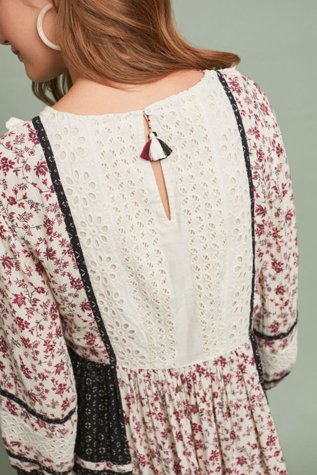 Patchwork Eyelet Tunic Dress #3