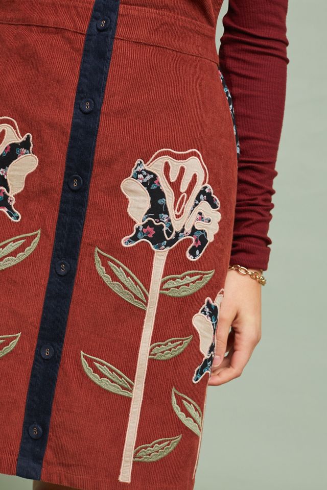embroidered pinafore dress Pinafore Dress with Pockets main image 0