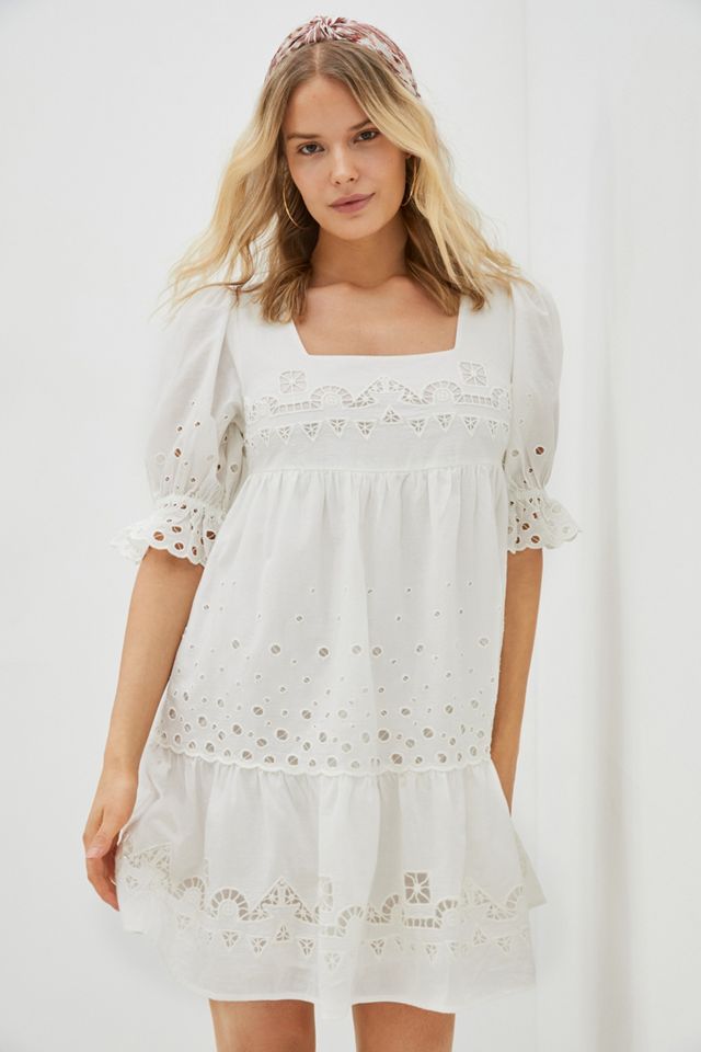 Audrina Eyelet Mini Dress #2